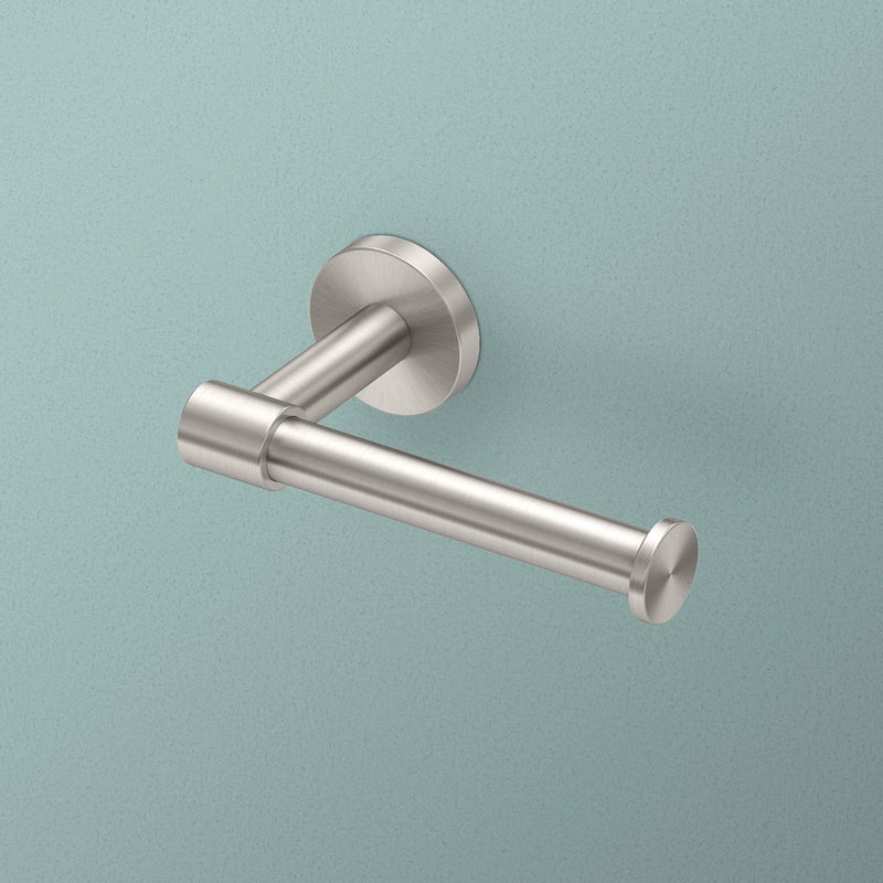 Gatco 4673 Reveal Euro Toilet Paper Holder Satin Nickel Wall Mounted 713 W Euro Style Toilet Tissue Holder for Bathroom