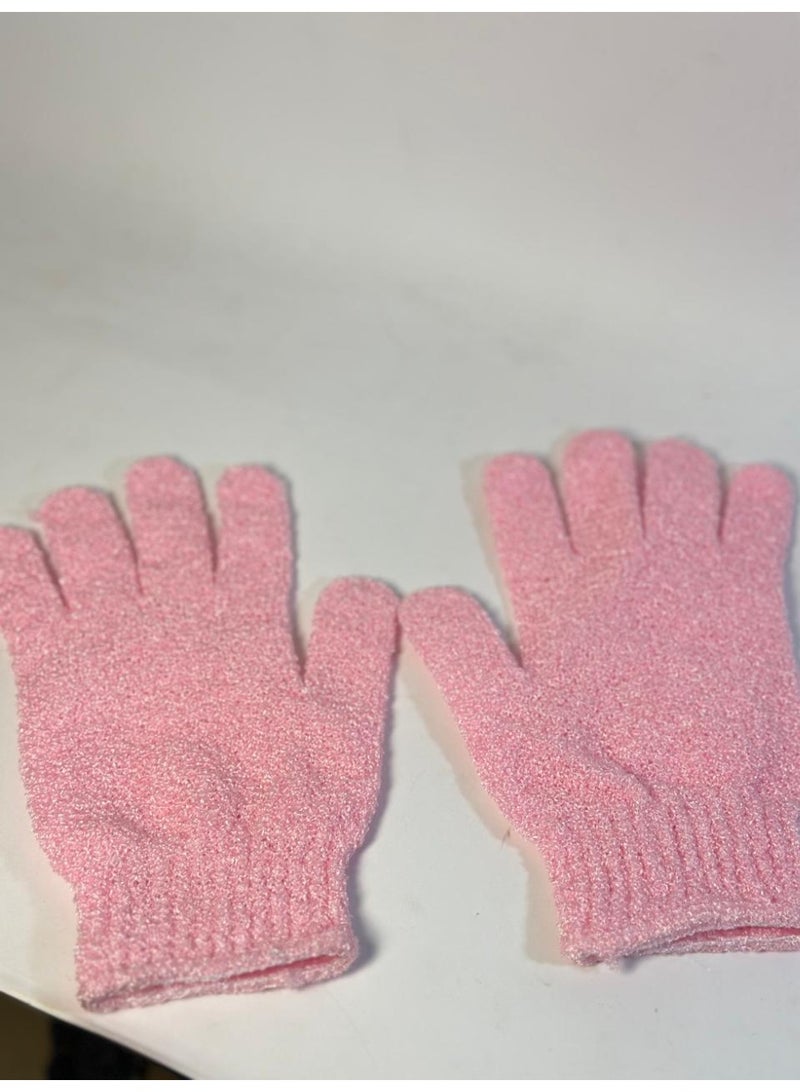 قفازات تقشير - قفازات تقشير من الخيزران للاستحمام - ليفة استحمام - مقشر للجسم للحمام - يزيل الشعر النامي تحت الجلد والجلد الميت قد يختلف اللون قطعتين - Image 4