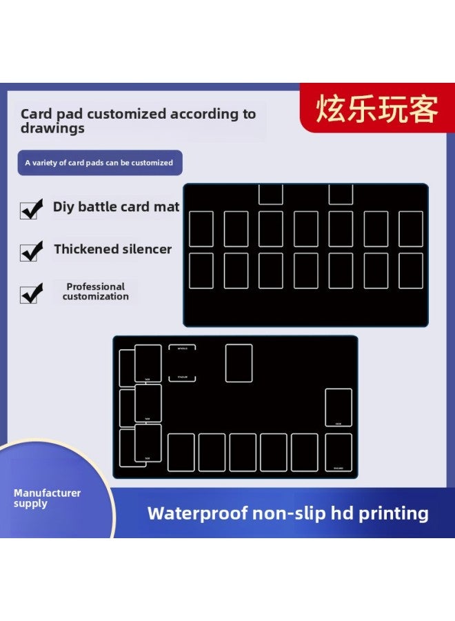 Baokemeng PTCG One Piece Card Pad Card Pad Game King Digital Baby Battle Pad DIY Single Double-Color:3mm-Pattern:600X600 - Image 1