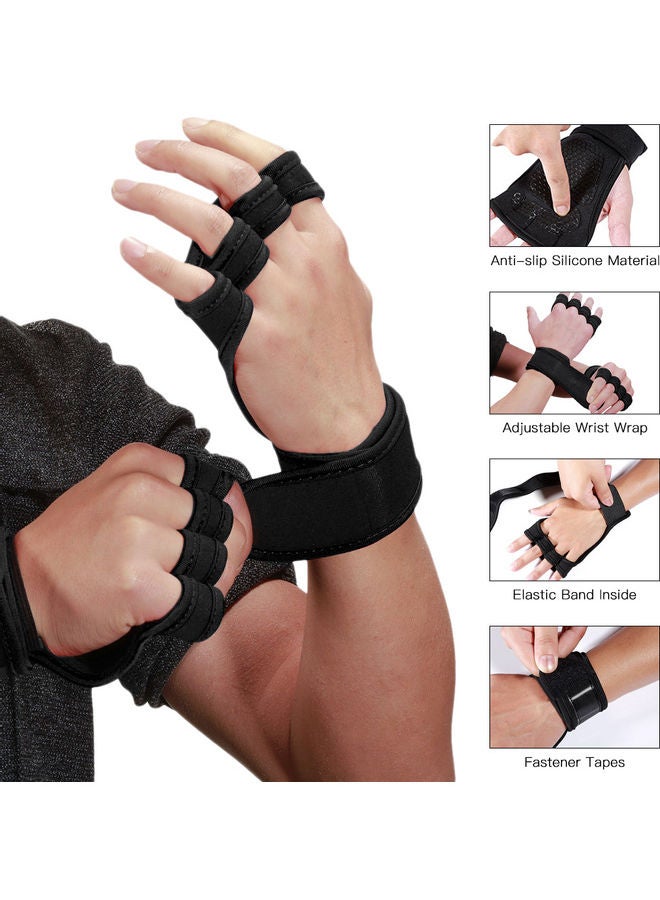 NIBEMINENT Pair Of Workout Gloves With Wrist Wraps XL  - Image 5