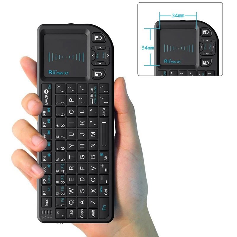 Rii X1 Mini Wireless Keyboard, English Version, Black - Image 3