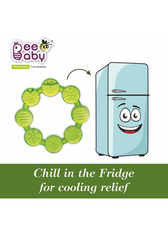 Beebaby Ring Shape Teethers For 6 To 12 Months Bpa Free. Cooling Water Filled Baby Teether Soft Teething Toy For Babies With Carry Case Soothes Gums And Easy To Grip (6 Months+) (Ringgreen) - Image 5