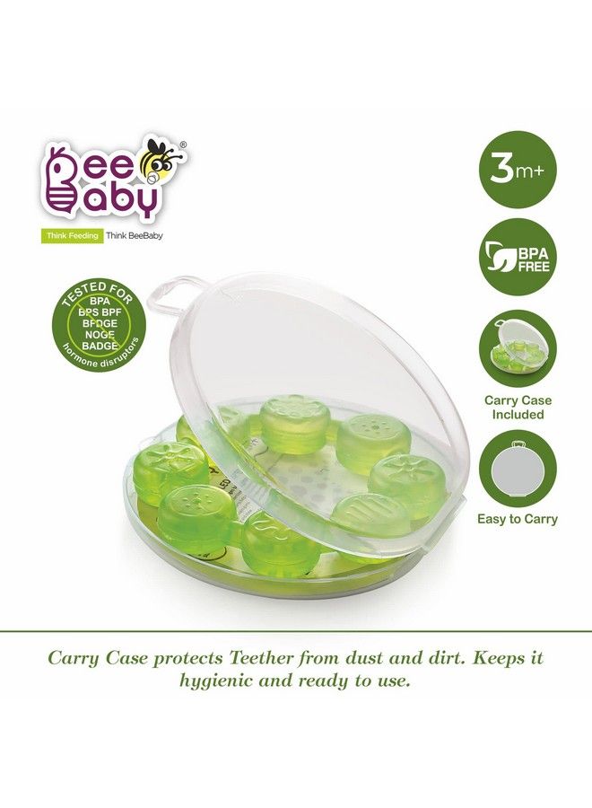 Beebaby Ring Shape Teethers For 6 To 12 Months Bpa Free. Cooling Water Filled Baby Teether Soft Teething Toy For Babies With Carry Case Soothes Gums And Easy To Grip (6 Months+) (Ringgreen) - Image 3