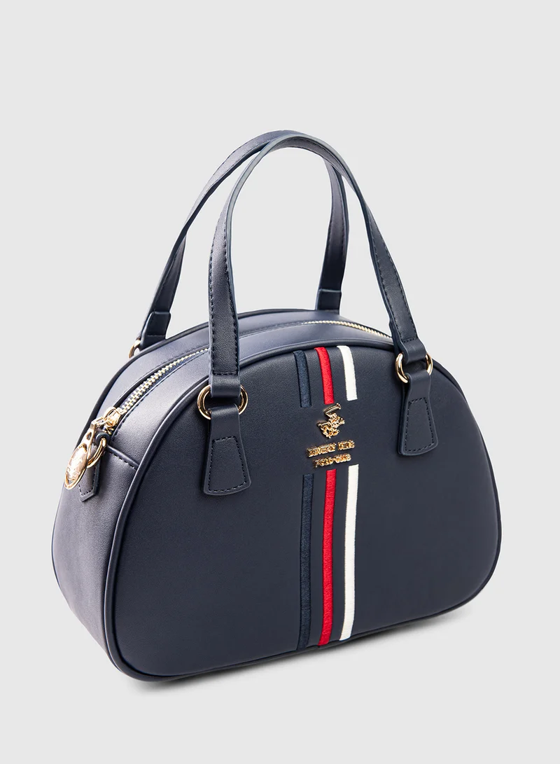 BEVERLY HILLS POLO CLUB Logo Detail Satchel Bag