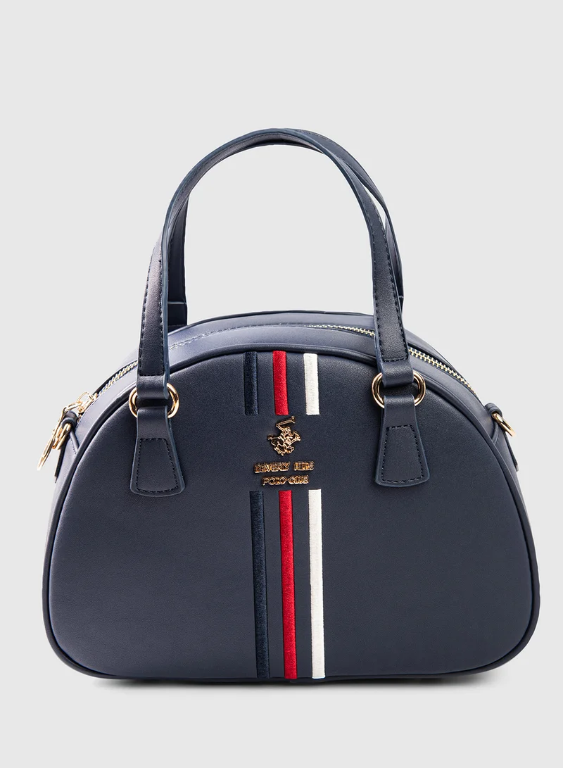BEVERLY HILLS POLO CLUB Logo Detail Satchel Bag