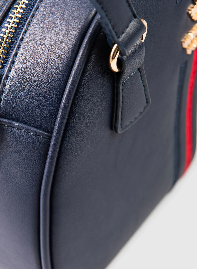 BEVERLY HILLS POLO CLUB Logo Detail Satchel Bag