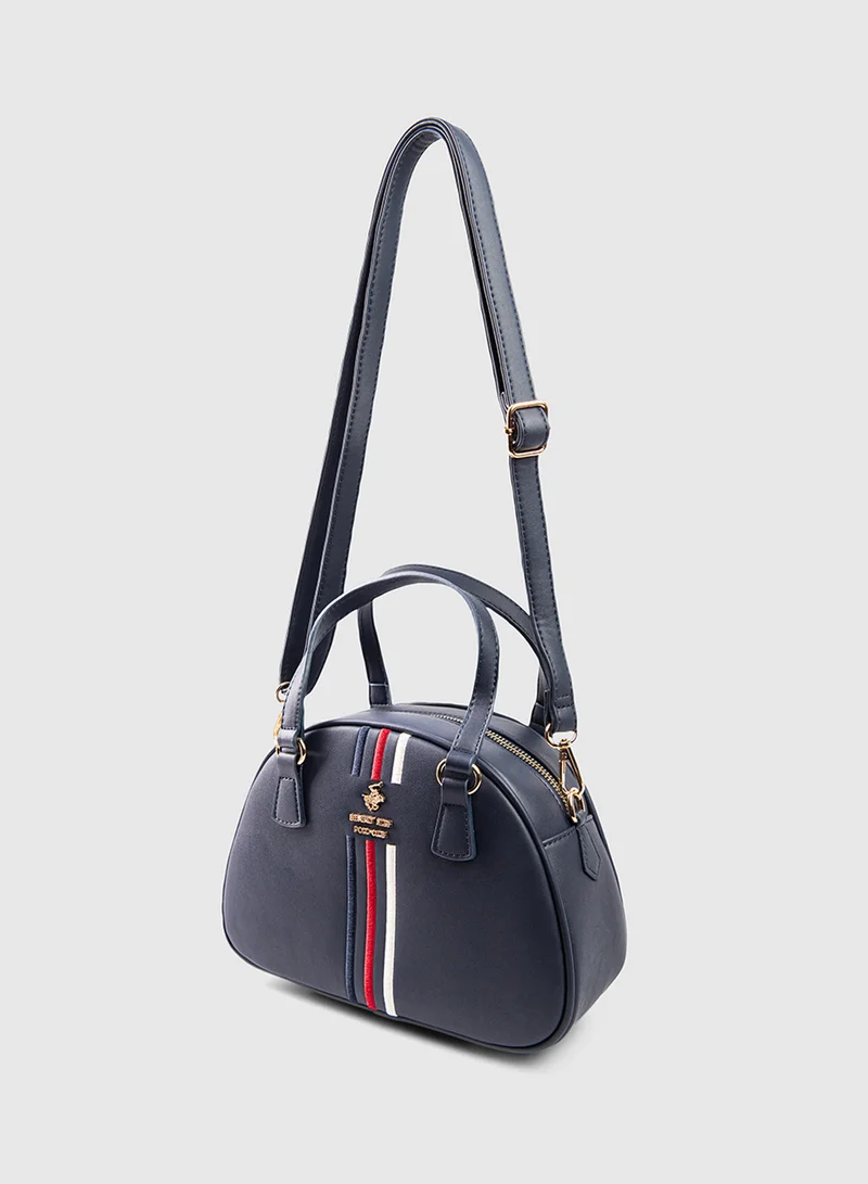 BEVERLY HILLS POLO CLUB Logo Detail Satchel Bag