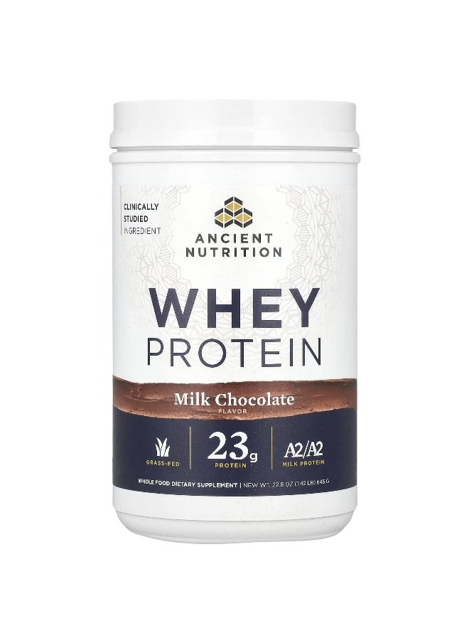 Ancient Nutrition - Ancient Nutrition, Whey Protein, Milk Chocolate, 1.42 lb (646 g) - Image 1