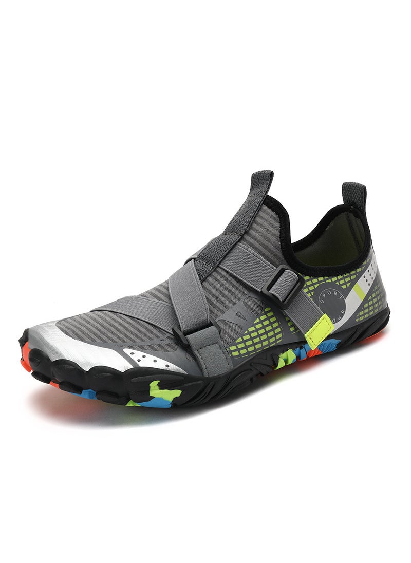 Generic - New Lightweight Outdoor Sports Shoes For Hiking Swimming Wading In Water Beach Activities Five-Finger Mountain Climbing Shoes 2106 gray green - Image 1