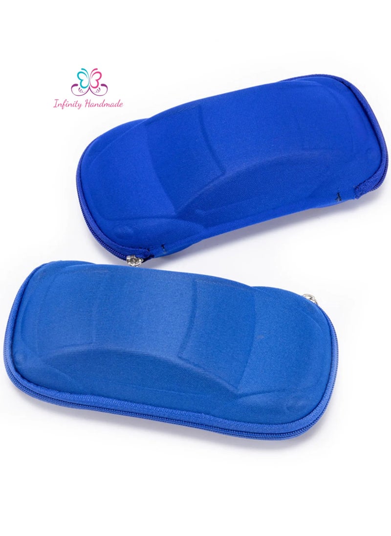 Generic Children Glasses Case, for Kids Boys Girls Car Shape Lightweight Glasses Box Vintage Portable Zipper Glasses Case,Exclusive from Seller INFINITYHANDMADE Only  - Image 2