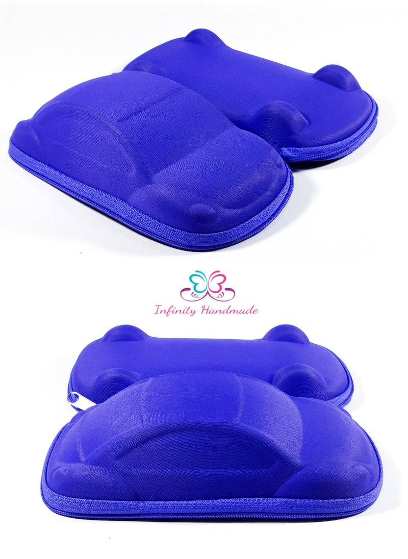 Generic Children Glasses Case, for Kids Boys Girls Car Shape Lightweight Glasses Box Vintage Portable Zipper Glasses Case,Exclusive from Seller INFINITYHANDMADE Only  - Image 3