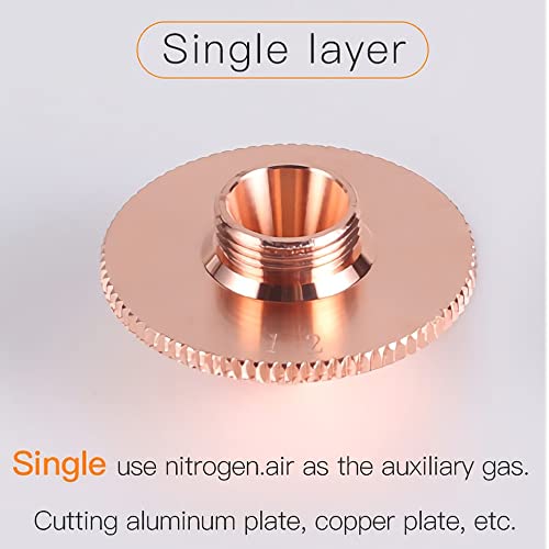 MIMIRACLE Laser Nozzle for CO2 Fiber Laser Raytools Head D32mm Double Layer Caliber 1.5mm Brass 10PCS - Image 3