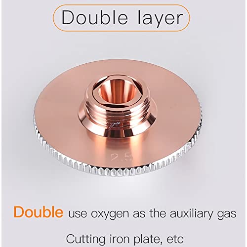 MIMIRACLE Laser Nozzle for CO2 Fiber Laser Raytools Head D32mm Double Layer Caliber 1.5mm Brass 10PCS - Image 4