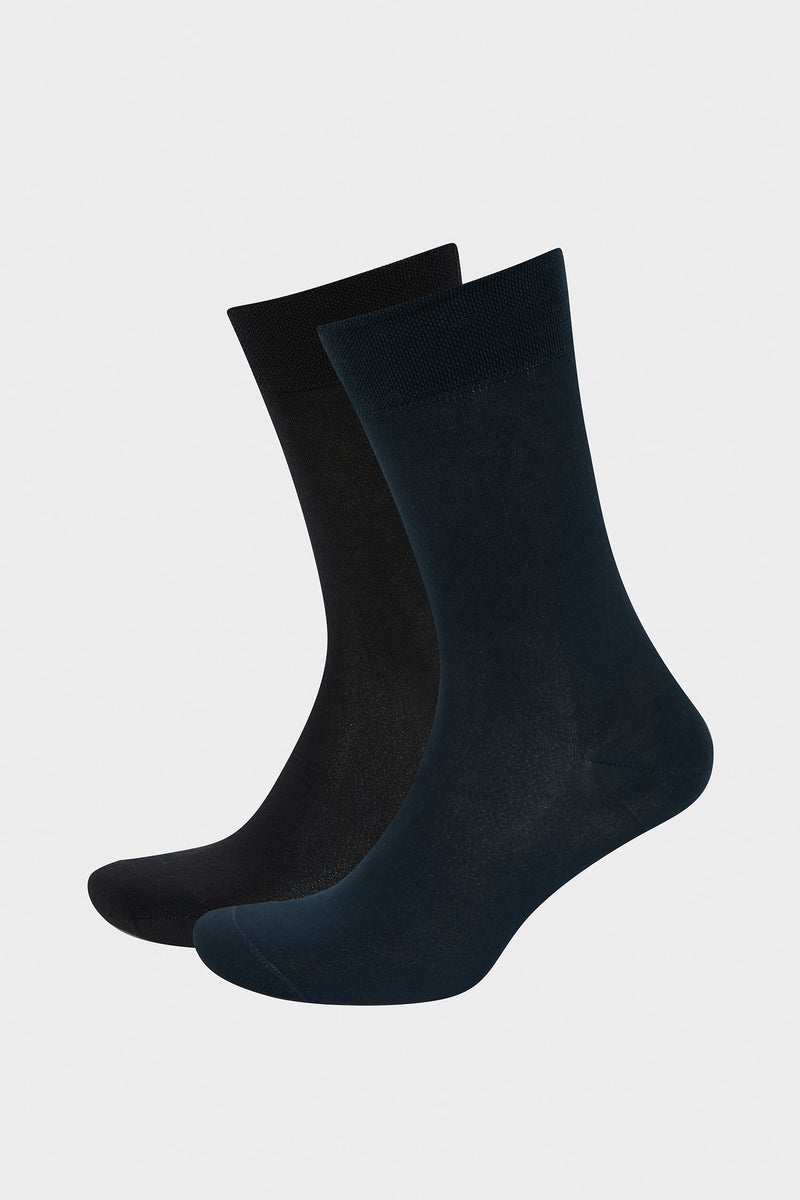 DeFacto Man Man Seamless 2 Piece Mercerized Cotton Long Socks - Image 1