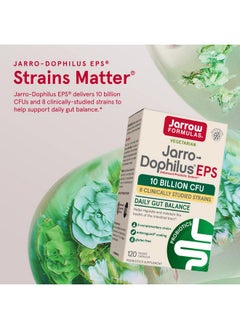 jarrow formulas Jarrodophilus Eps Daily Gut Balance Probiotic 10 Billion Cfu 120 Veggie Caps 60 Servings 8 Clinically Studied Strains Regulate & Maintain Intestinal Tract Health  - Image 4