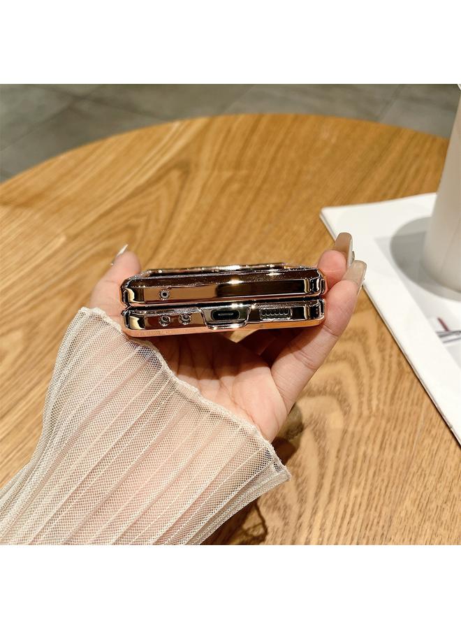 S-TOP Case For Samsung Galaxy Z Flip5 5G Electroplated PC Starry Sky Glitter Shockproof Phone Case with Ring - Image 5