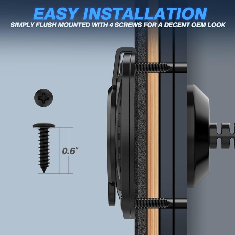 MICTUNING 13Amp 125V AC Port Plug with 16" Integrated Heavy Duty Extension Cord and Water-Resistant Cap - Black - Image 4