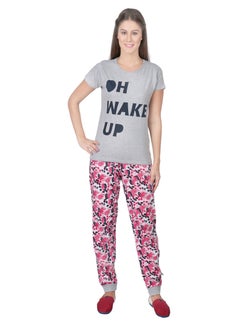 Oh Wake Up Sleepwear Set For Women, Grey