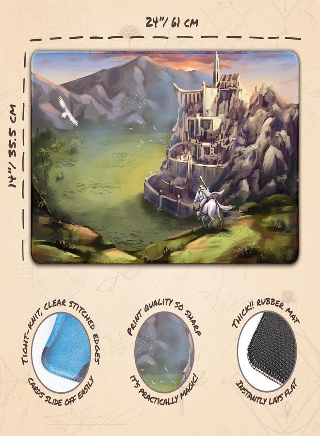 Paramint Minas Tirith (Stitched) - MTG Playmat - Compatible with Magic The Gathering Playmat - Original Play Mat Art Designs & Accessories - Image 4