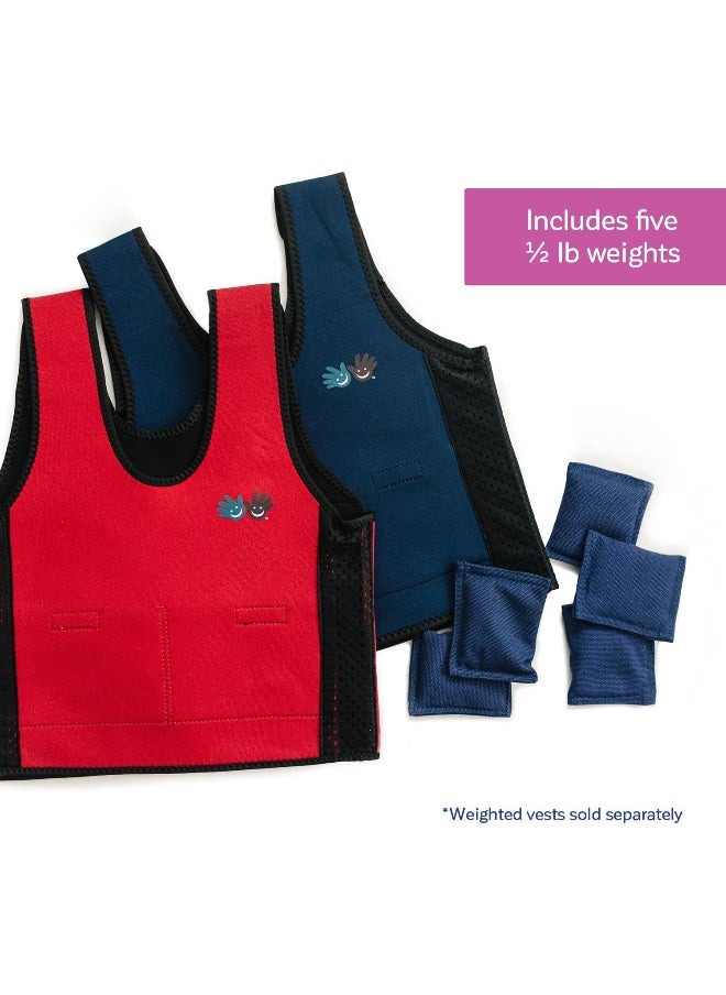 Fun and Function - Fun and Function - Vest Weights - Compatible with All Fun & Function Adjustable Weighted Vests for Kids & Adults with Special Needs - Includes 5 Weights, ½ Pound Each - Image 1