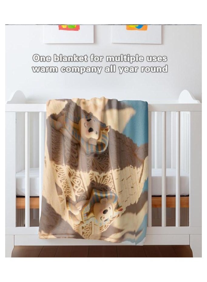 general Flannel thin blanket (warm and comfortable, suitable for sleep, gaming, dust removal and sandproof) 150cm*200cm - 665 - Image 1