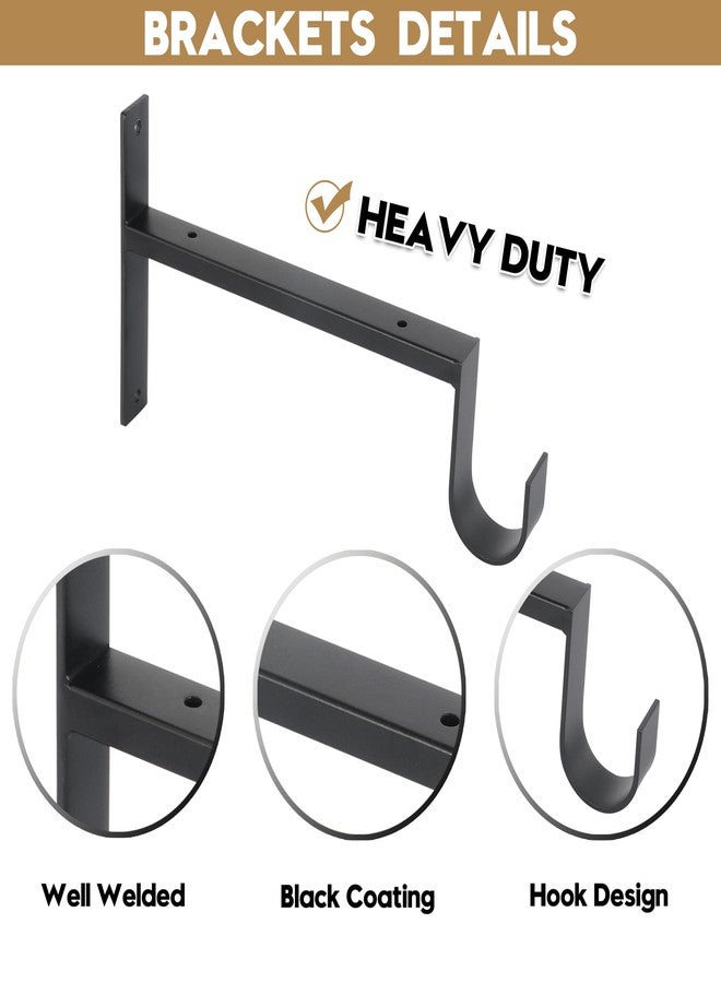 AddGrace Heavy Duty Closet Rod and Shelf Brackets 12 Inch Wall Mounted Closet Rod Bracket with Pole Holder Shelving Support with Screws for Laundry (2 Pack) - Image 5