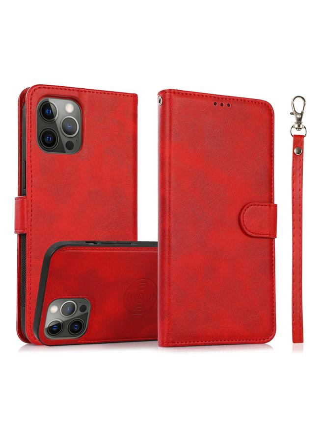 S-TOP Case For iPhone 13 Pro Max Calf Texture 2 in 1 Detachable Magnetic Back Cover Horizontal Flip Leather Case with Holder & Card Slots & Wallet & Photo Frame - Image 1