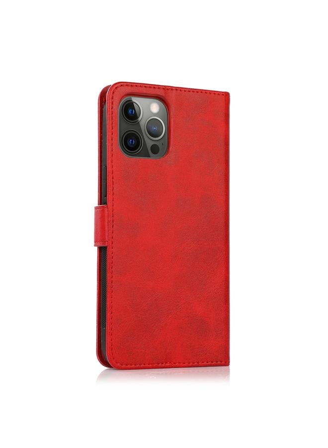 S-TOP Case For iPhone 13 Pro Max Calf Texture 2 in 1 Detachable Magnetic Back Cover Horizontal Flip Leather Case with Holder & Card Slots & Wallet & Photo Frame - Image 3