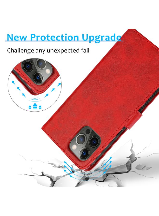 S-TOP Case For iPhone 13 Pro Max Calf Texture 2 in 1 Detachable Magnetic Back Cover Horizontal Flip Leather Case with Holder & Card Slots & Wallet & Photo Frame - Image 5