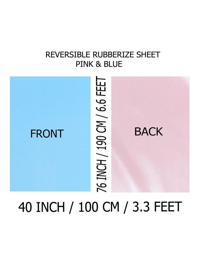 Ecosoft Plastic Sheetpvc Sheet For Kidsrubber Sheet For Babiesbed Wetting Protector(40 X 76 Inches) (Pink Blue 2 Meter)  - Image 3