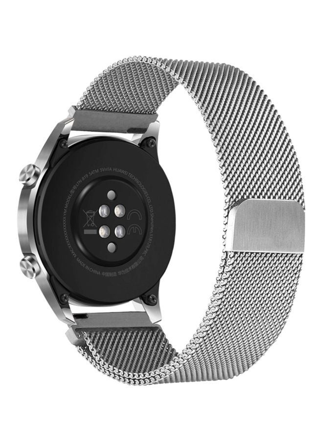 Replacement Watch Band flat head with switch pin For Huawei GT 2 /Honor MagicWatch/MagicWatch 2 /Huawei GT Series  20mm Silver - Image 2