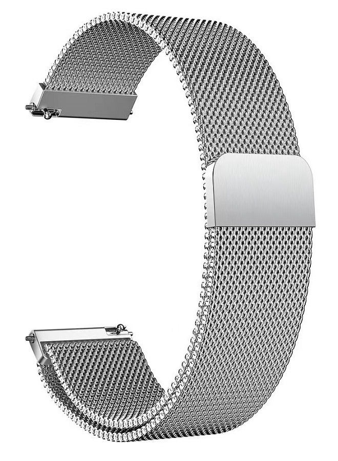 Replacement Watch Band flat head with switch pin For Huawei GT 2 /Honor MagicWatch/MagicWatch 2 /Huawei GT Series  20mm Silver - Image 3