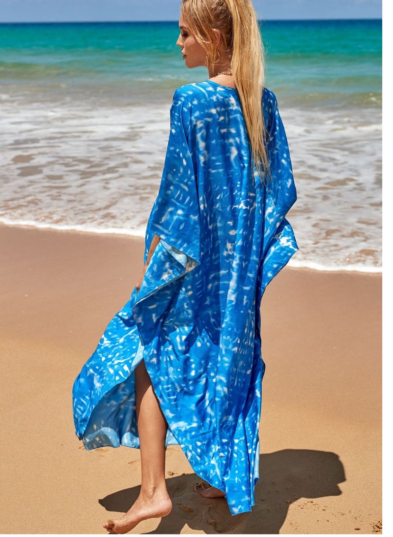 إسكدنيا قميص غطاء الشاطئ الكبير والتنورة الطويلة - Image 1