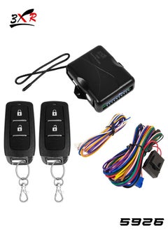 3XR Car Keyless Entry System Advanced Remote Control Security with Dual Key Fobs, Central Locking, and Wiring Kit 5926
