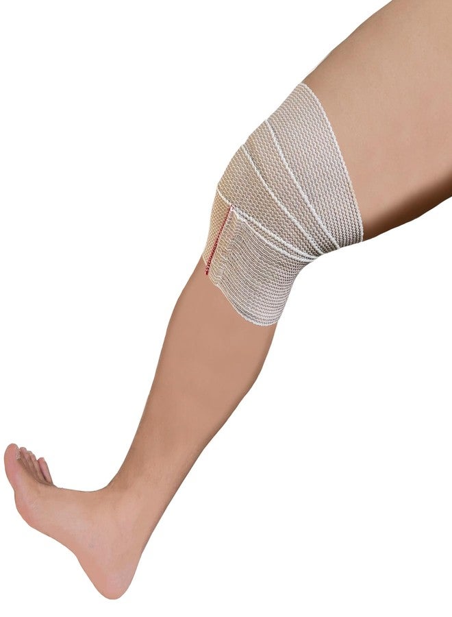 Sgozam Elastic Bandage Wrap for Knee Pain Relief, Knee Support Brace with Hook Touch Fastener at Both Ends, Knee Protector for Basketball, Football, Volleyball, Running, Gym, Badminton, Weightlifting (Width 7.5cm) - Image 1