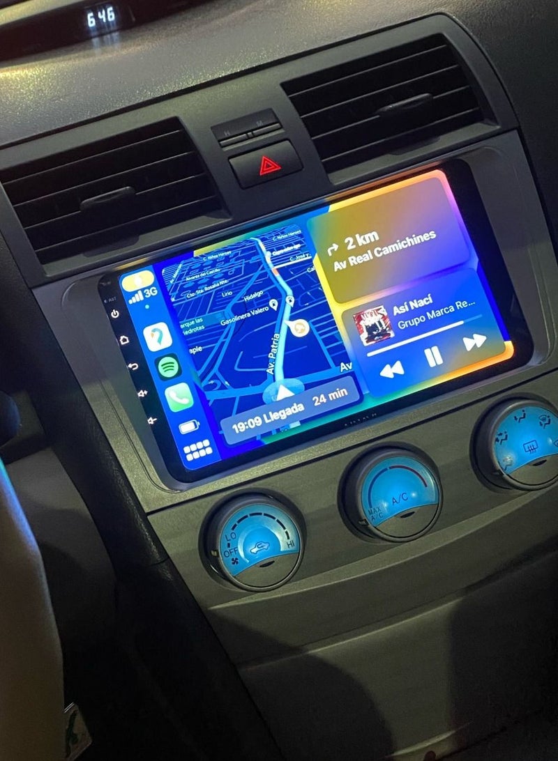 رايموس شاشة أندرويد لتويوتا كامري 2006 إلى 2011 4 جيجابايت من ذاكرة الوصول العشوائي تدعم أبل كاربلاي أندرويد أوتو لاسلكي QLED شاشة تعمل باللمس كاميرا DSP AHD متضمنة دعم بطاقة SIM - Image 3