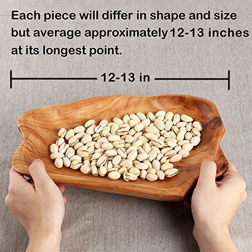 COSPRING Root Wood Dish, Party Platter and Tray for Sandwich Bread Serving, Appetizer Display, Vintage Ring Dish, Hand Carved Artworks (12-13 inch) - Image 2