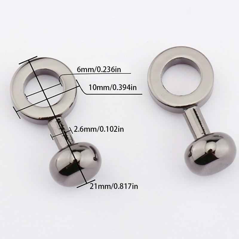 كلاراكو مشبك حقيبة كلاركو بسحاب داخلي مكون من 6 قطع، مشبك سلسلة لحقيبة المحفظة، مشبك ربط بسحاب، مشبك لحقيبة المحفظة، مشبك سلسلة لحقيبة المحفظة، مشبك ربط لصنع حقيبة بنفسك، لون ذهبي وفضي ولون البندقية - Image 2