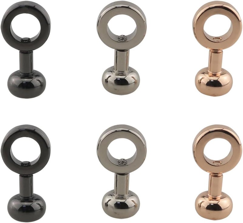 كلاراكو مشبك حقيبة كلاركو بسحاب داخلي مكون من 6 قطع، مشبك سلسلة لحقيبة المحفظة، مشبك ربط بسحاب، مشبك لحقيبة المحفظة، مشبك سلسلة لحقيبة المحفظة، مشبك ربط لصنع حقيبة بنفسك، لون ذهبي وفضي ولون البندقية - Image 1