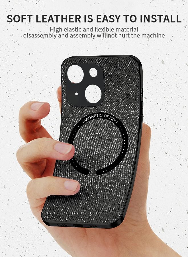 جرويك جراب متوافق مع هاتف Iphone 14 Max، واقٍ مغناطيسي، غطاء ممتص للصدمات مطلي بالكهرباء، جلدي ناعم، يدعم الشحن اللاسلكي، لهاتف Max مقاس 6.7 بوصة - Image 3