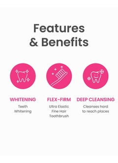Euthymol Euthymol Whitening Toothbrush (White, 6 Count) - Premium Soft Dual-Tension Bristles. Advanced Plaque Removal, Stain Reduction.  - Image 3