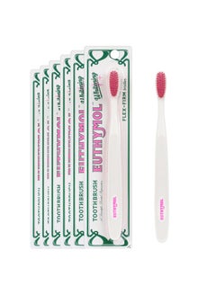 Euthymol Euthymol Whitening Toothbrush (White, 6 Count) - Premium Soft Dual-Tension Bristles. Advanced Plaque Removal, Stain Reduction.  - Image 1