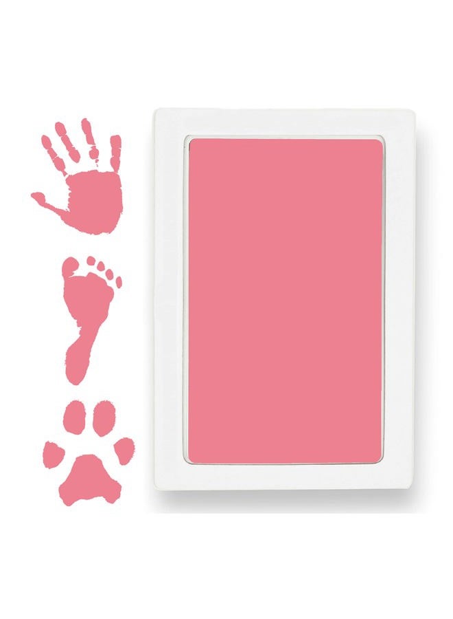 Tiny Gifts Extra Large Clean Touch Ink Pad for Baby Handprints and Footprints – Inkless Infant Hand & Foot Stamp – Safe for Babies, Doesn't Touch Skin – Perfect Family Memory or , Pink - Image 1