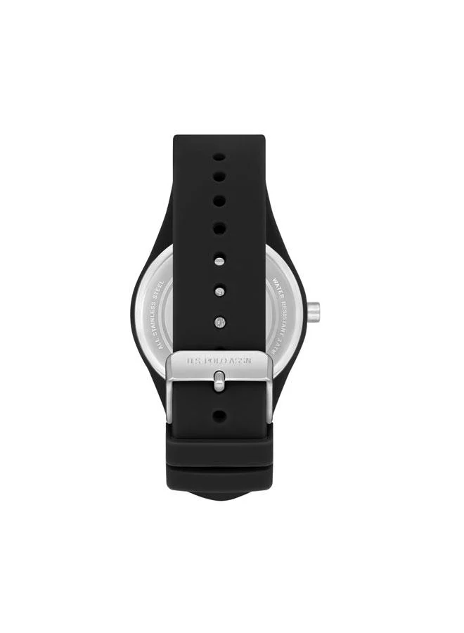 U.S. Polo Assn. Novelties 33mm Women's Watch with Black Dial & Rubber Strap