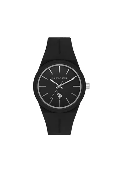 U.S. Polo Assn. Novelties 33mm Women's Watch with Black Dial & Rubber Strap