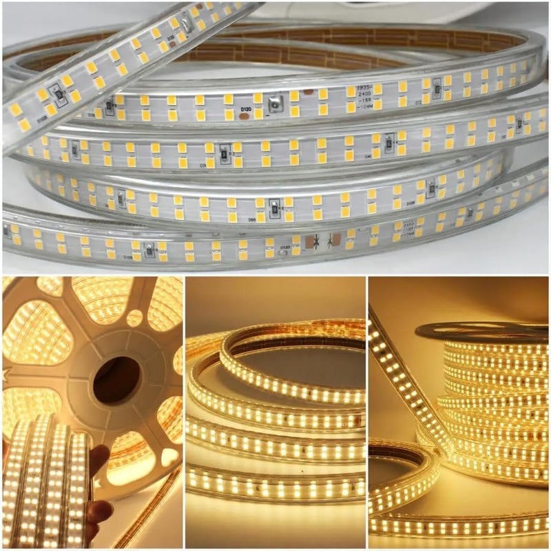 50Mtr Double Line LED Strip Light - Flexible, High-Brightness, Waterproof, Energy Efficient Decorative Lighting (Warm White) - Image 2