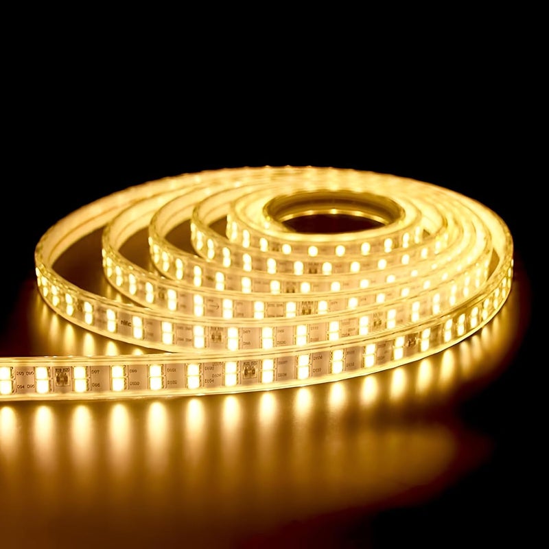 50Mtr Double Line LED Strip Light - Flexible, High-Brightness, Waterproof, Energy Efficient Decorative Lighting (Warm White) - Image 1