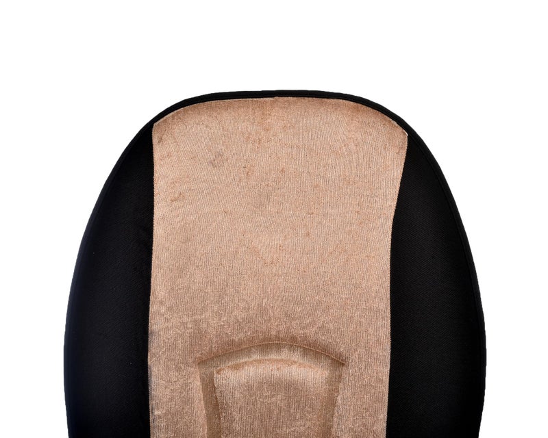 Generic ND319 Set Of 2 Pieces Of Car Seats Covers With Perfect Design, Premium And Long Lasting Material - Beige Black - Image 2