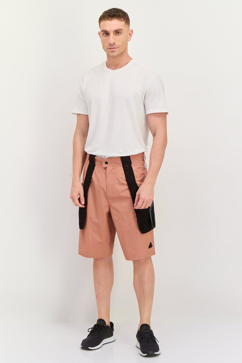 Adidas Men Sportswear Fit Training Shorts, Light Brown  - Image 4