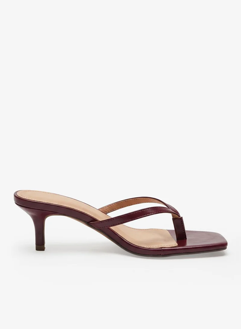 Truffle Kitten Heel Thong Sandals